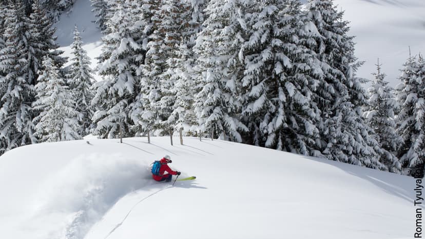 Skier skiing in the mountain