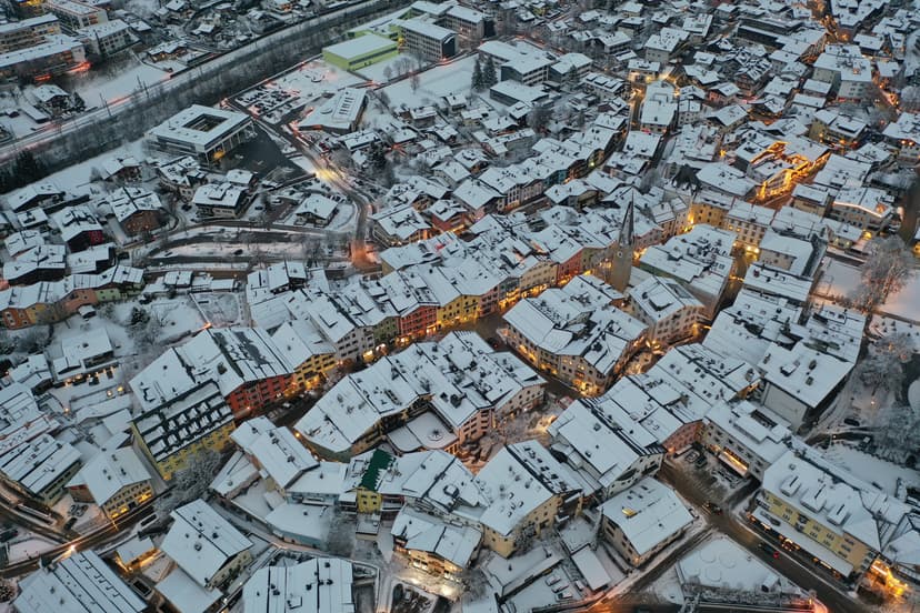 Kitzbuhel Ski Resort traditional town