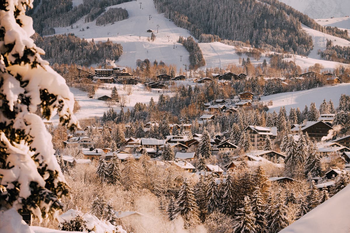 Megeve ski resort in the winter