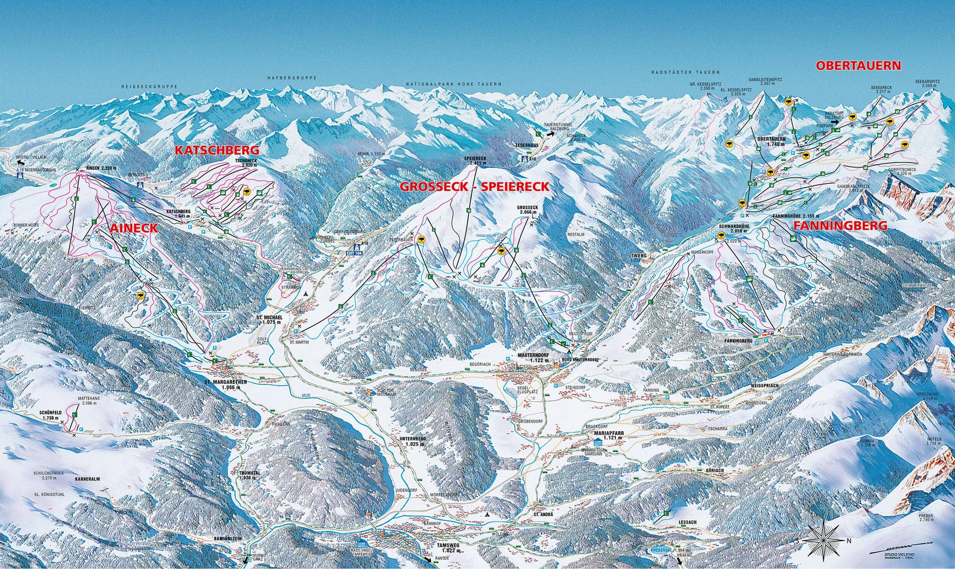 Mauterndorf ski map