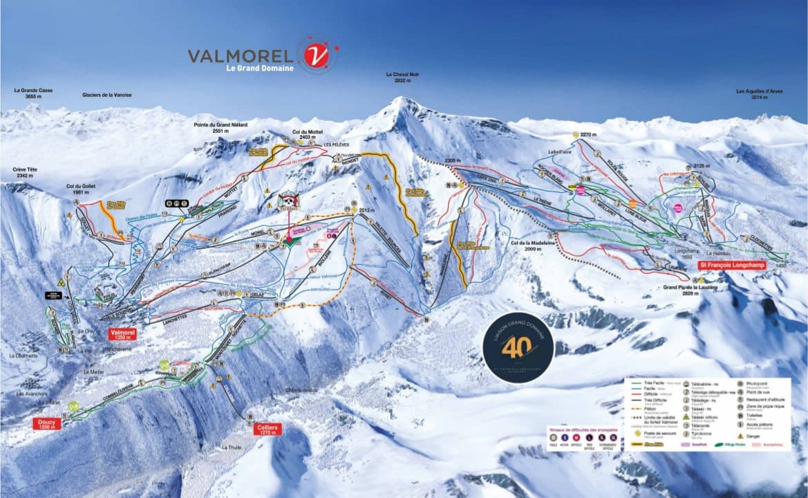 Doucy ski map